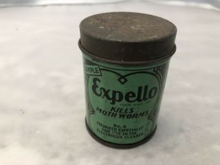 Vintage Expello Advertising Sample Tin Can - Bug Killer For Electrolux
