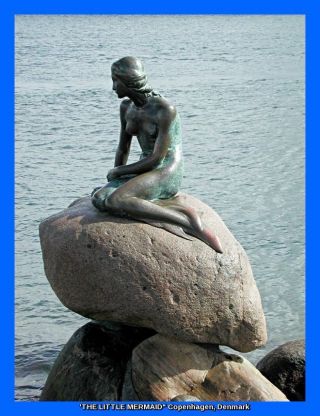 Bronze Statue Of " The Little Mermaid " Copenhagen,  Denmark