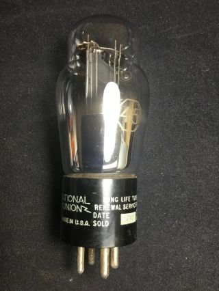 National Union 45 Amplifier Vacuum Tube 4 Pin Power Tube Nos 10.  6891