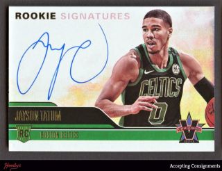 2017 - 18 Panini Vanguard Autograph 119 Jayson Tatum Celtics Rookie Rc Auto 03/99