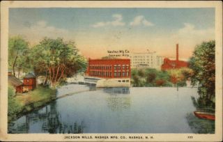 Jackson Mills Nashua Manufacturing Co.  Hampshire C1910 Vintage Postcard
