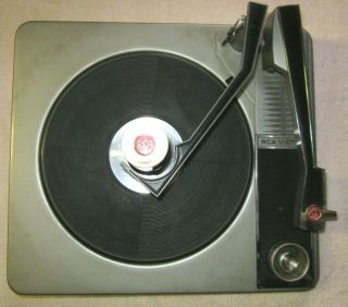 Vintage Rca Victor 4 - Speed Record Changer W/ Cartridge & 45 Rpm Spindle