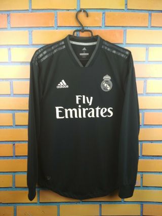 Real Madrid Player Issue Jersey Small 2019 Third Long Sleeve Shirt Dq0868 Adidas