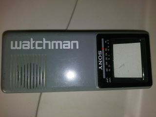 Vintage 1986 Sony Watchman Model Fd - 10a B&w Tv