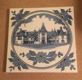 Biltmore Estate House Ashville North Carolina Ceramic Blue Delft Tile