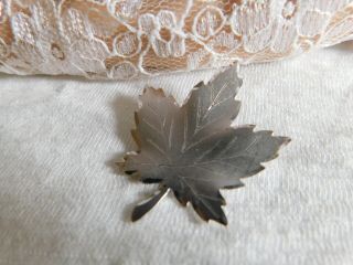 Vintage Sterling Silver Forstner Maple Leaf Brooch Pin Made In Canada