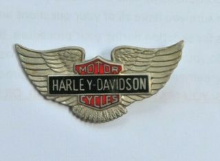 Vintage Rare Harley Davidson Motor Cycle Wings Lapel Pin