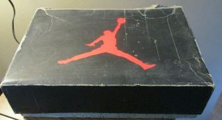 Vintage Nike Air Jordan V 5 Size 10 Black - Metallic Silver Empty Box No Shoes