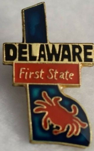 Delaware State Colorful Lapel Pin (first State)