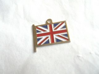 Cool Vintage Great Britain Flag Souvenir Enamel Bracelet Charm