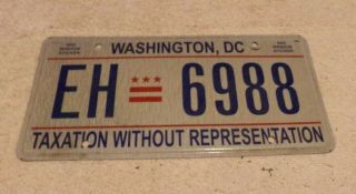 Washington Dc Taxation License Plate Tag District Of Columbia