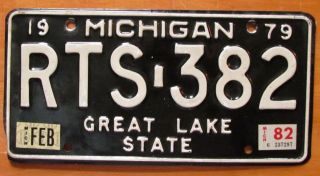 Michigan 1982 Single Plate Year License Plate Quality Rts - 382