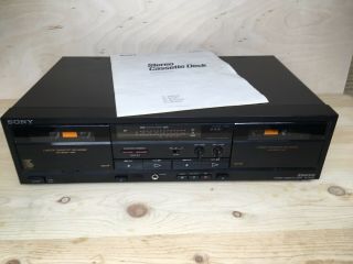 Vintage Sony Tc - W320 Dual Stereo Cassette Deck Synchro Dubbing