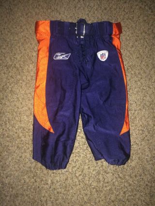 Nfl Denver Broncos Game Issue Blue/orange Reebok Football Pants Size 30
