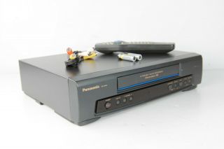 Panasonic Pv - 7450 Vcr Hi Fi Stereo Bundle Remote Batteries Rcas Japan Made