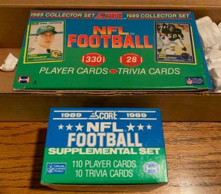 1989 Score Football Card Complete Set Plus The Supplemental: Sanders Aikman Rc