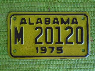 1975 Alabama Motorcycle License Plate Al 75 Tag 20120