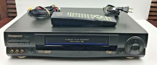 Panasonic Omnivision Pv - 9662 4 Head Vhs Player With Remote
