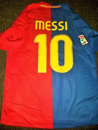 Authentic Messi Barcelona Treble 2008 2009 Jersey Shirt Camiseta Argentina M