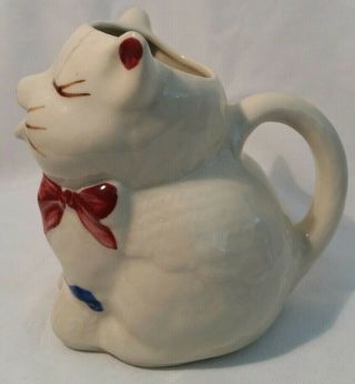 Vintage Shawnee Puss ' n Boots Pottery Cat Pitcher,  Made in USA 2