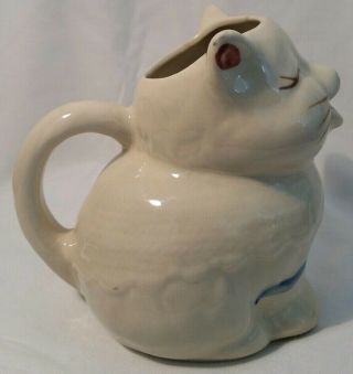Vintage Shawnee Puss ' n Boots Pottery Cat Pitcher,  Made in USA 3