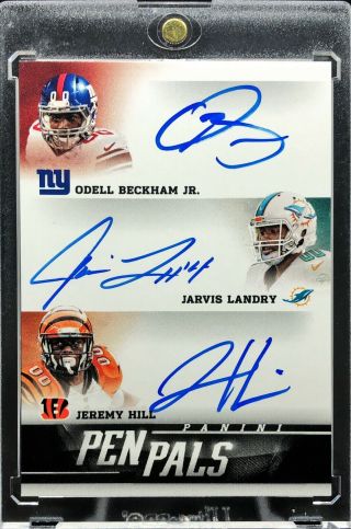 2014 Panini Odell Beckham Jr Jarvis Landry Hill Rookie Auto Rc Browns Autograph