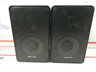 Vintage Pair Realistic Minimus - 7 Speakers Black Hi - Fi,  Made In Japan