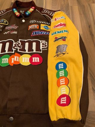 CHASE AUTHENTIC DRIVERS LINE KYLE BUSCH M&MS NASCAR JACKET FULLY EMBROIDERED MED 3
