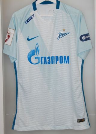 Match Worn Shirt Zenit Peterburg Russia 2017 - 18 Camiseta Jersey Zhirkov Cska