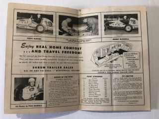 Vintage 1948 South Bend Motor Speedway Indiana Ind Racing Program Race Track Ads