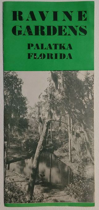 Vintage Ravine Gardens Palatka Florida Brochure State Park