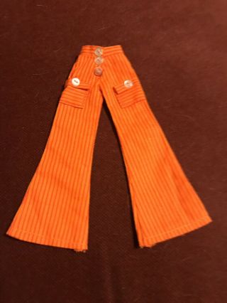 Vintage 1960’s Scooter/ Barbie Orange Bell Bottom Pants For Scooter Doll
