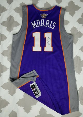 Phoenix Suns Markieff Morris Pro Cut Authentic 2011 Jersey Sz L,  2 Auto Signed