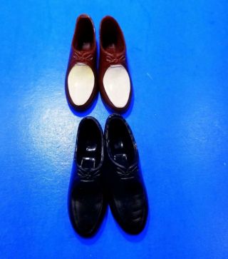 (2) Pair Ken Doll Rubber Shoes Near Vintage 1960 