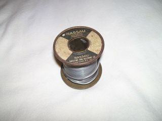 Vintage 11.  8 oz Nassau Smelting & Refining Solder Pure W W Rosin C Spec AT - 7076 2