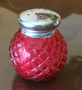 Vintage Avon To A Wild Rose 1.  5 Oz.  Powder Sachet Red Diamond Design Bottle Jar