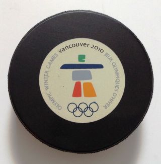 2010 (vancouver) Winter Olympics Official Game Puck - Crosby,  Canada Win Gold