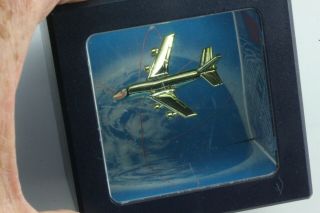 Vintage Tenyo Magic Jet Aircraft Art Coin Bank.  Coins Disappear