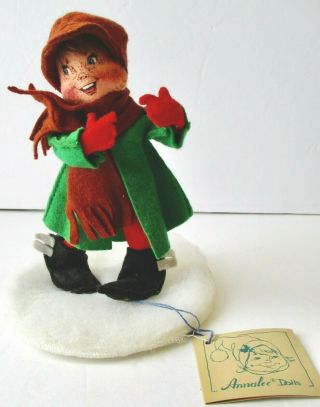 Cute Vintage Annalee Doll Christmas Caroler Boy 7262 1992 Tag Usa Xmas