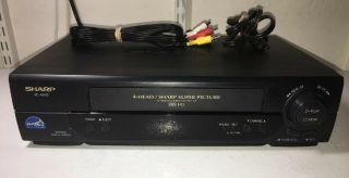 Sharp Vc - A582u 4 Head Video Cassette Recorder Vcr Vhs Tape Player &