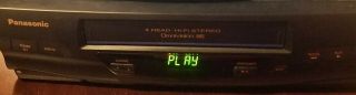 Panasonic Video Cassette Player/ Recorder Pv - V4520 Vcr Plus 4 Head Hi - Fi Stereo