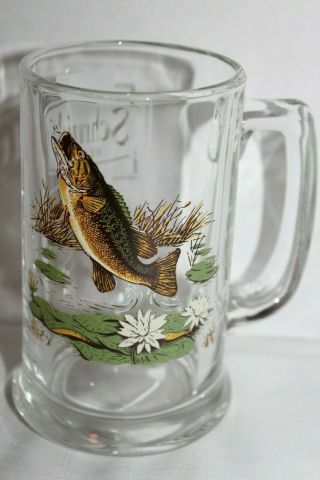 Vintage Schmidt Beer Glass Mug Wildlife Collector Series Bass Ll Fish