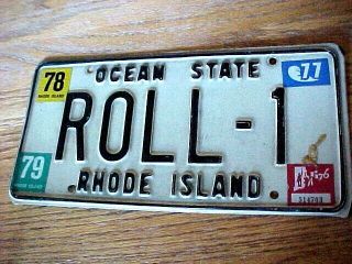 1976 Rhode Island Vanity License Plate " Roll - 1 "
