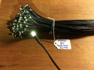 (25) 8v - 4mm Indicator Led Wire Lamps - Sx - 450 - 550 - 650 - Sx - 838 Sx - 939 Dial Pioneer