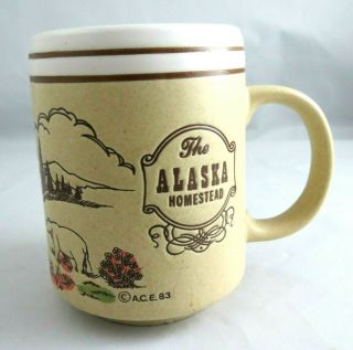The Alaska Homestead Souvenir Vintage Etched Coffee Mug 8 Ounces A.  C.  E.  83