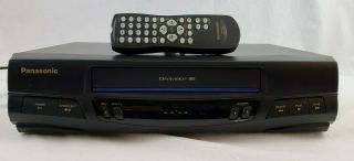 Panasonic Omnivision Pvq - V200 Vcr Vhs Player Recorder Remote