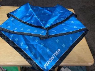 Frontier Airlines Blue Flight Attendant Scarf 22” X 22”
