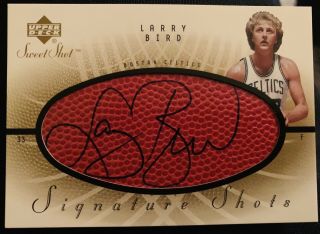 2002 - 03 Ud Sweet Shot Auto Larry Bird Celtics On Ball Signature Shots