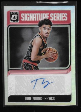 2018 - 19 Optic Trae Young Rookie Auto Silver Prizm Sg - Tyg Signature Series