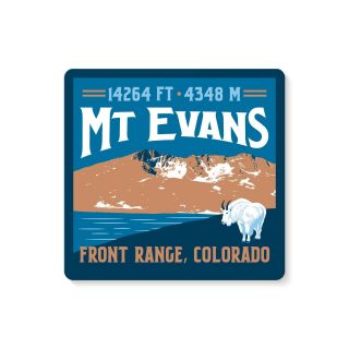 Mt.  Evans Colorado 14er Decal Sticker
